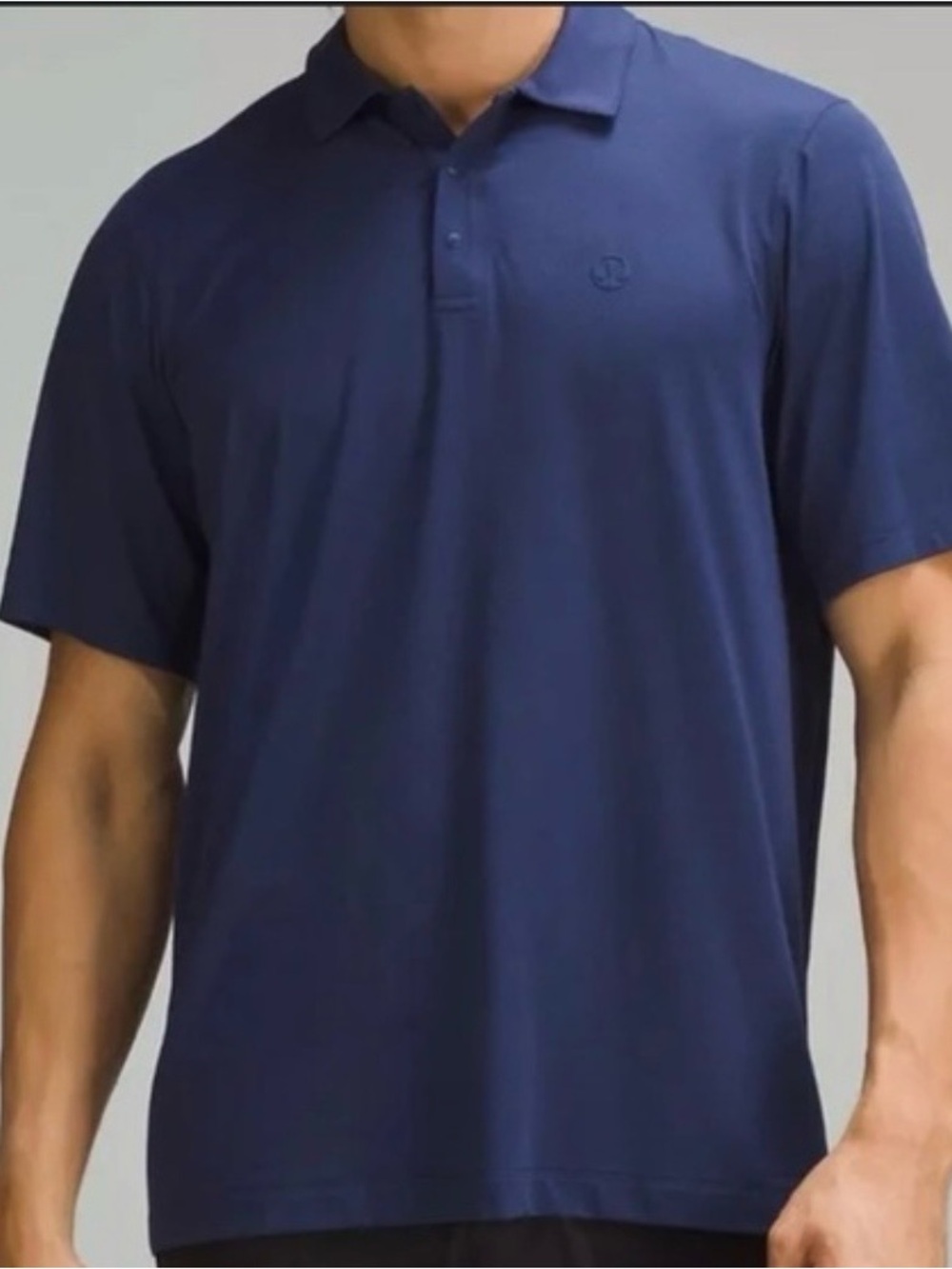 Men’s Lululemon Snap Front Performance Short Sleeve Polo Shirt Size XXL 2XL